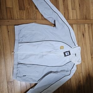 Under Armour White Performance Jacket with Black and Gold Accents